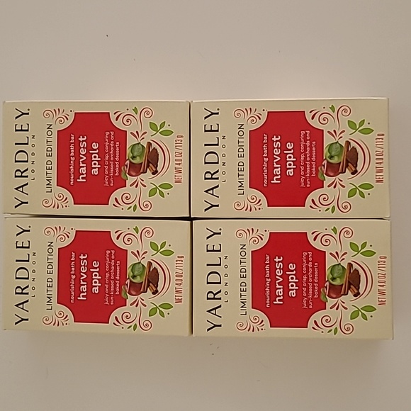 Yardley Limited Edition Harvest Apple Soap Bars NIB 4x - Picture 6 of 11